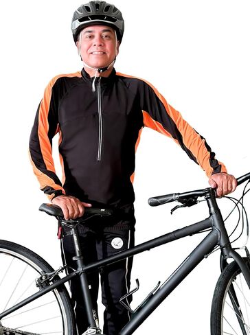 Men's TopCool Reflective Zipper Long Sleeved Spring Fall Winter Biking Cycling Jersey in Saudi Arabia