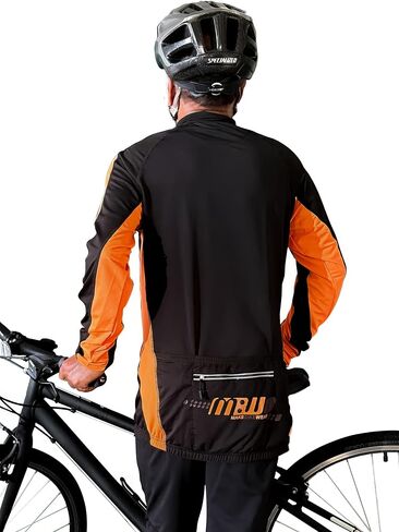 Men's TopCool Reflective Zipper Long Sleeved Spring Fall Winter Biking Cycling Jersey in Saudi Arabia