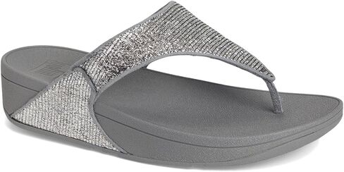 صندل نسائي من FitFlop من Lulu مجعد لامع بكعب عريض عند أصابع القدم in Saudi Arabia