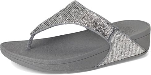 صندل نسائي من FitFlop من Lulu مجعد لامع بكعب عريض عند أصابع القدم in Saudi Arabia