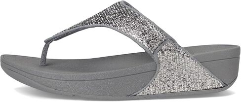 صندل نسائي من FitFlop من Lulu مجعد لامع بكعب عريض عند أصابع القدم in Saudi Arabia