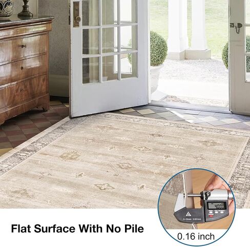Clear Floor Mat, 3'×5' Plastic Area Rug for Dining Room Table, Waterproof Stain-Resistant Splat Mat for Kids, Vinyl Floor Protector for Kitchen, Yard, High-Traffic Areas in Kuwait