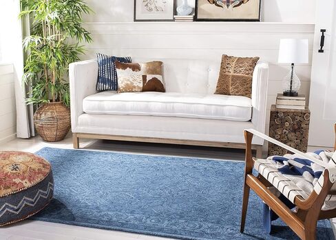 SAFAVIEH Dip Dye Collection 4' x 6' Navy Blue DDY151N Handmade Premium Wool Area Rug in Saudi Arabia