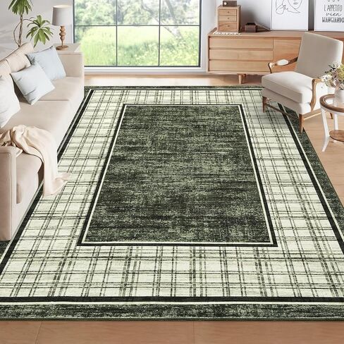 GarveeHome Washable Runner Rugs 2x6 Checkered Bathroom Rug, Non Slip Modern Kitchen Rug, Ultra-Thin Soft Rugs for Hallway Entryway, Stain Resistant Runners for Bedroom Home Decor, Grey in Saudi Arabia