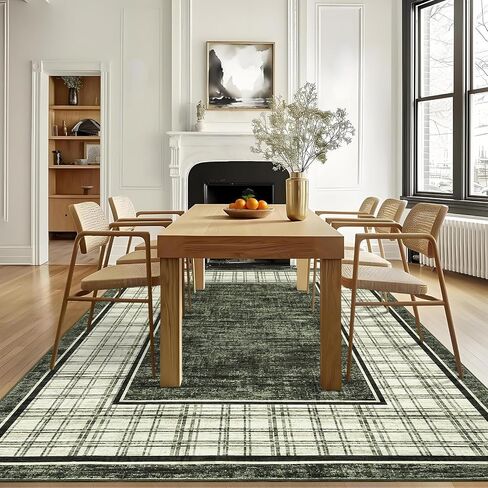 GarveeHome Washable Runner Rugs 2x6 Checkered Bathroom Rug, Non Slip Modern Kitchen Rug, Ultra-Thin Soft Rugs for Hallway Entryway, Stain Resistant Runners for Bedroom Home Decor, Grey in Saudi Arabia