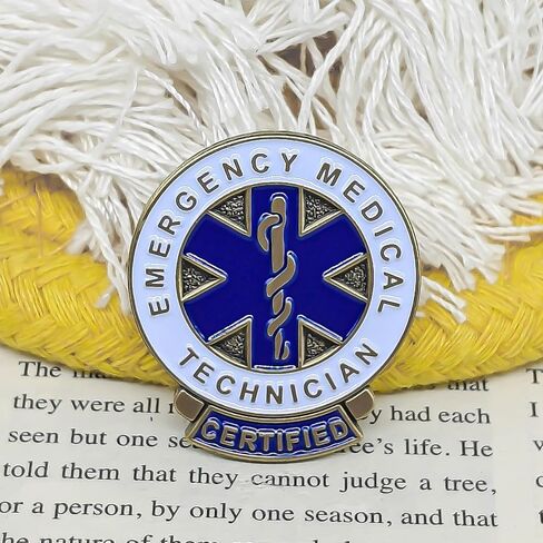 Emergency Medical Technician EMT Enamel Pin - Theme Series - Enamel Lapel Pin - Plated Badge for Clothing, Bags, and Lanyards in Saudi Arabia