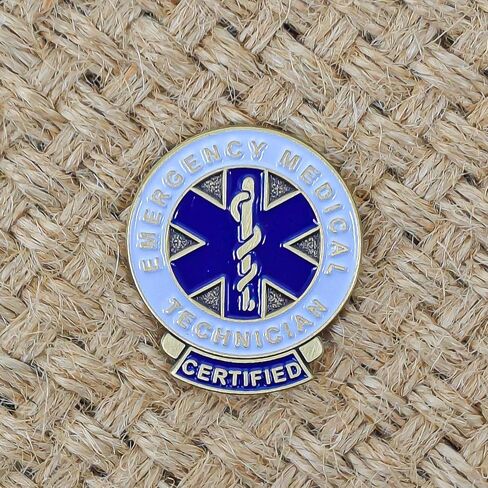 Emergency Medical Technician EMT Enamel Pin - Theme Series - Enamel Lapel Pin - Plated Badge for Clothing, Bags, and Lanyards in Saudi Arabia