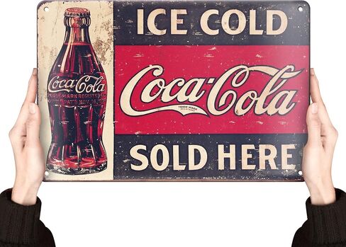 Coca Cola Signs | Metal Retro Sign Vintage Bar Cool Things Shop Room Decor | Funny Man Cave Wall Tin Sign Stuff Poster For Home House Coffee Garage Kitchen 12x8 Inch in Saudi Arabia