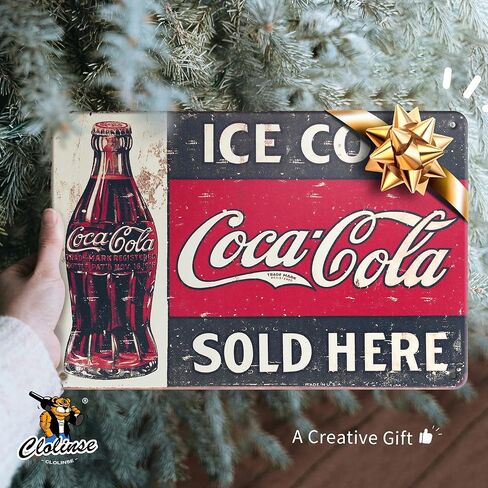Coca Cola Signs | Metal Retro Sign Vintage Bar Cool Things Shop Room Decor | Funny Man Cave Wall Tin Sign Stuff Poster For Home House Coffee Garage Kitchen 12x8 Inch in Saudi Arabia