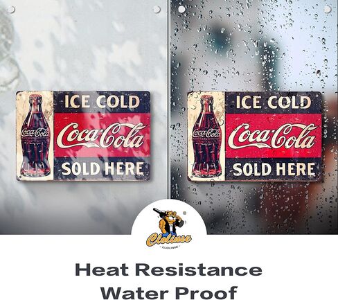 Coca Cola Signs | Metal Retro Sign Vintage Bar Cool Things Shop Room Decor | Funny Man Cave Wall Tin Sign Stuff Poster For Home House Coffee Garage Kitchen 12x8 Inch in Saudi Arabia