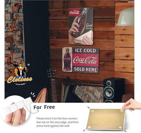 Coca Cola Signs | Metal Retro Sign Vintage Bar Cool Things Shop Room Decor | Funny Man Cave Wall Tin Sign Stuff Poster For Home House Coffee Garage Kitchen 12x8 Inch in Saudi Arabia