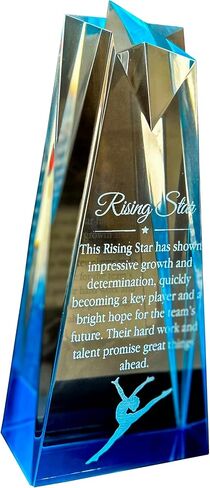 Handcrafted Sports Awards Plaques and Star Acrylic Trophies – Personalized Recognition for Athletes, Coaches & Fantasy Leagues (Marble finish, 12x15 inch) in Saudi Arabia