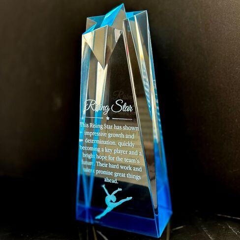 Handcrafted Sports Awards Plaques and Star Acrylic Trophies – Personalized Recognition for Athletes, Coaches & Fantasy Leagues (Marble finish, 12x15 inch) in Saudi Arabia
