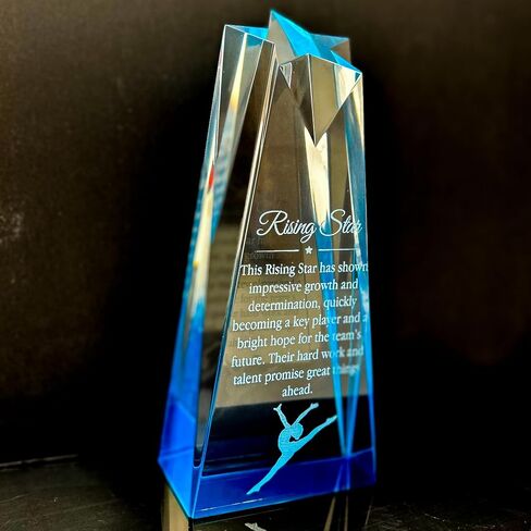 Handcrafted Sports Awards Plaques and Star Acrylic Trophies – Personalized Recognition for Athletes, Coaches & Fantasy Leagues (Marble finish, 12x15 inch) in Saudi Arabia