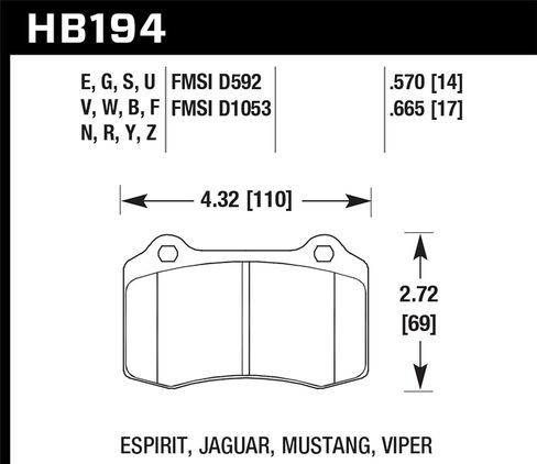 Hawk Performance HB194U.570 DTC-70 Motorsport Brake Pads in Saudi Arabia
