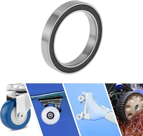 ACROPIX 6820DD الكرات الأخدود العميق محامل مشحم سدادة مطاطية مزدوجة 100x125x13 مللي متر لهجة سوداء فضية in Saudi Arabia