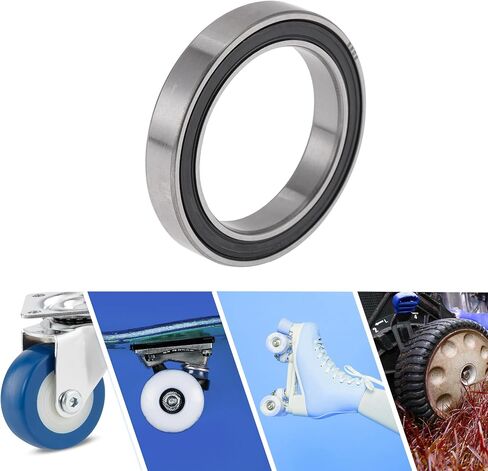 ACROPIX 6820DD الكرات الأخدود العميق محامل مشحم سدادة مطاطية مزدوجة 100x125x13 مللي متر لهجة سوداء فضية in Saudi Arabia