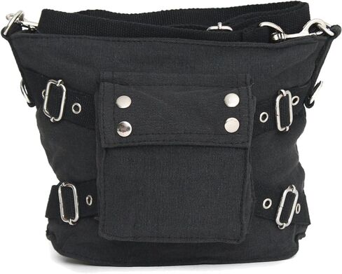 Army Universe Mini Biker Gothic Shoulder Purse Bag with Strap | Cool Look Feel & Design Black Shoulder Bag Great work & everyday bag! in Saudi Arabia