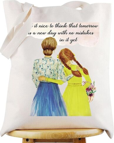 WZMPA Shirley Tote Bag هدية مستوحاة من اقتباس كتاب ماري غدًا هو يوم جديد بدون أخطاء حقيبة كتف جديدة in Kuwait