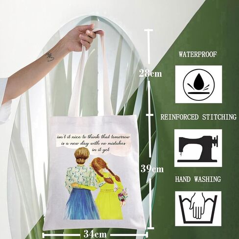 WZMPA Shirley Tote Bag هدية مستوحاة من اقتباس كتاب ماري غدًا هو يوم جديد بدون أخطاء حقيبة كتف جديدة in Kuwait