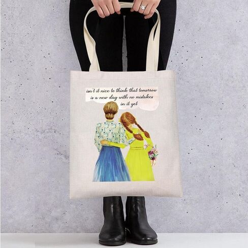 WZMPA Shirley Tote Bag هدية مستوحاة من اقتباس كتاب ماري غدًا هو يوم جديد بدون أخطاء حقيبة كتف جديدة in Kuwait