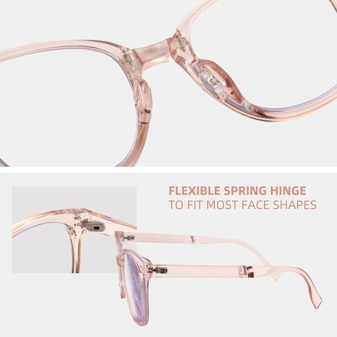 نظارات قراءة قابلة للطي للنساء، قارئ نسائي عصري كبير الحجم، نظارات الضوء الأزرق المحمولة RD 2.5 in Kuwait