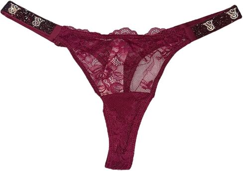 Victoria's Secret Shine Strap Very Sexy Lace Thong Panty Color Red New in Saudi Arabia