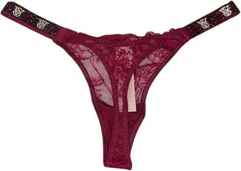 Victoria's Secret Shine Strap Very Sexy Lace Thong Panty Color Red New in Saudi Arabia