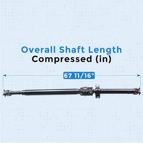 67-11/16 Inch Rear Driveshaft Prop Shaft Assembly Replacement for 2000-2004 Toyota Tundra V8 4WD w/Automatic Transmission 936-716 in Saudi Arabia