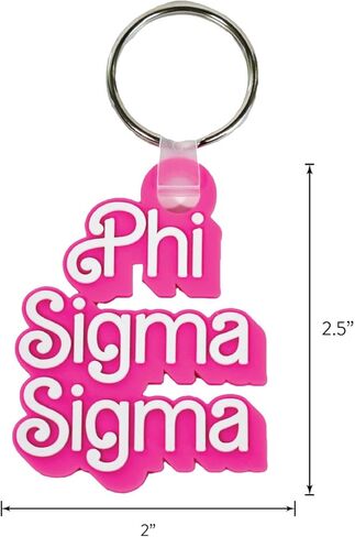 Sorority Shop Alpha Chi Omega Keychain - Retro Dolly Sorority Name Design in Saudi Arabia