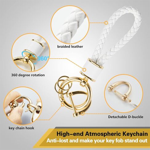 for TOYOTA Key Fob Cover with Metal Braided Rope Keychain for TOYOTA Accessories, Upgraded Soft Key Case for Camry Highlander RAV4 Corolla Smart Remote Keyless Key Fob Shell(Gold Edge) in Saudi Arabia
