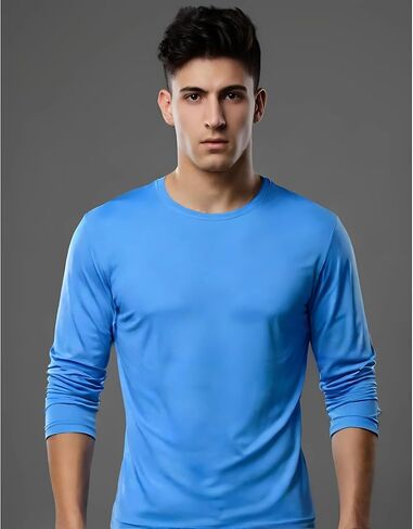 5 Pack 100% Polyester Long Sleeve Shirts for Men - Quick Dry Moisture Wicking in Saudi Arabia