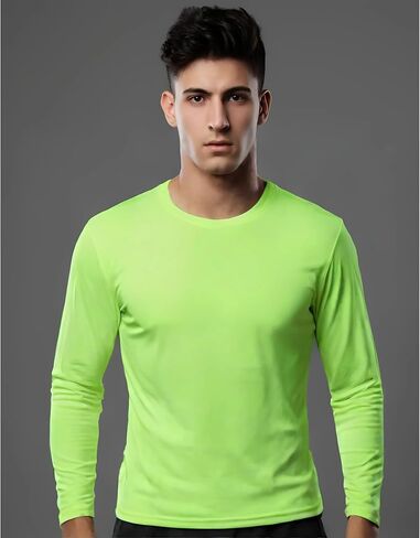 5 Pack 100% Polyester Long Sleeve Shirts for Men - Quick Dry Moisture Wicking in Saudi Arabia