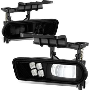 Auto Dynasty Full LED Fog lights Compatible with 1999-2006 Chevy Silverado Suburban Tahoe 1500 2500 3500, Fog Lights Lamps with Bracket, Driver and Passenger Side, Smoked Lens in Saudi Arabia