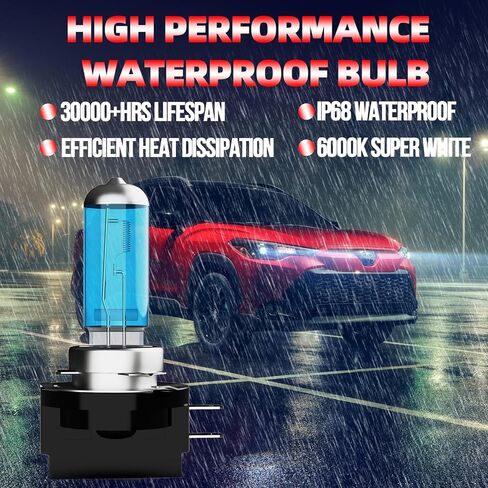 Light Bulbs Fit For Hyundai Elantra 2007-2010,H1 H11B 881 High Low Beam Fog Lights High Performance Halogen Headlight Bulb Combo,6000K White Light,Pack of 6 in Saudi Arabia