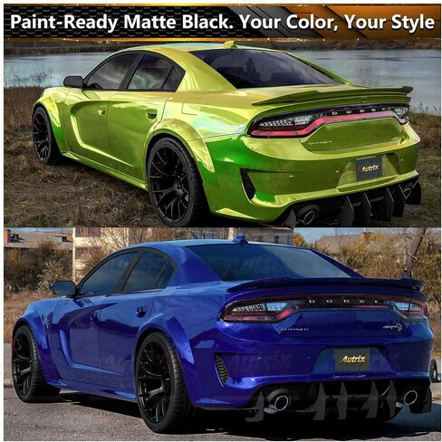 جناح خلفي للسيارة 2015-2024 دودج تشارجر SRT Hellcat SXT RT ScatPack SE GT Daytona، جناح الشاحن الخلفي Hellcat Style Ducktail Wing ABS Matte Black in Kuwait