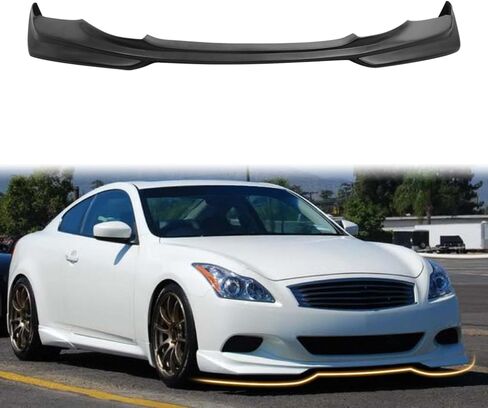مصد الشفاه الأمامي، متوافق مع 2008-2013 إنفينيتي G37 كوبيه، 2014 إنفينيتي Q60 قاعدة كوبيه/قابلة للتحويل والرحلة، PU غير مصبوغ J Style Add-on Front Splitter Air Dam Chin Protector in Saudi Arabia