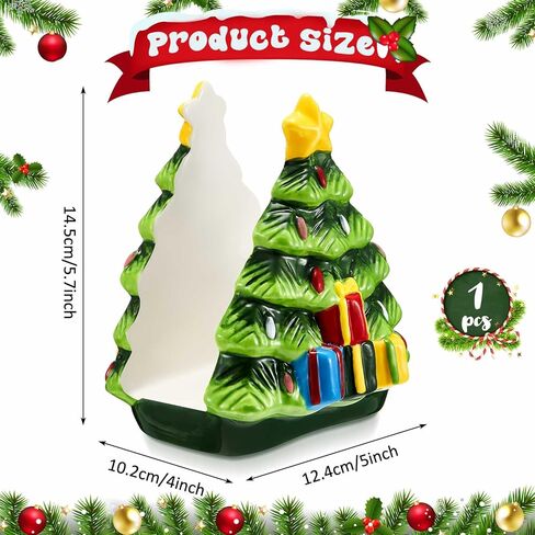 2 حزمة عيد الميلاد منديل حامل شجرة عيد الميلاد تصميم طليق الأنسجة موزع اليد رسمت السيراميك منديل حامل ديكور عطلة منديل حامل لعيد الميلاد الديكور حزب هدية in Kuwait