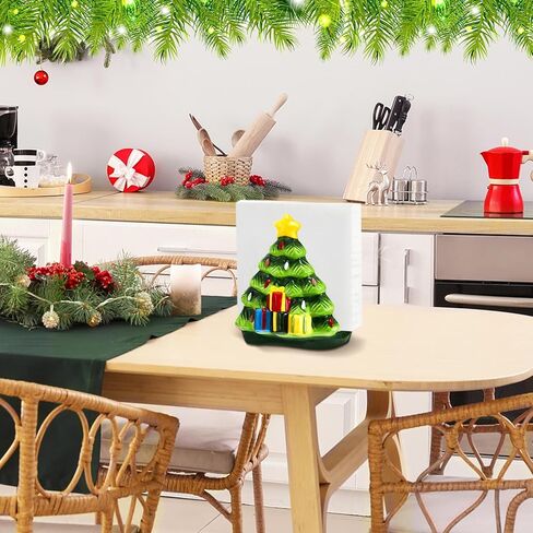 2 حزمة عيد الميلاد منديل حامل شجرة عيد الميلاد تصميم طليق الأنسجة موزع اليد رسمت السيراميك منديل حامل ديكور عطلة منديل حامل لعيد الميلاد الديكور حزب هدية in Kuwait