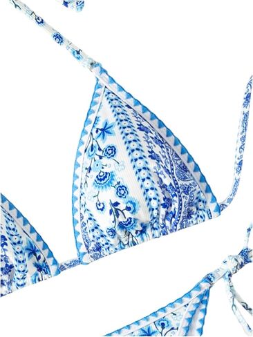 SweatyRocks Women's 2 Piece Sexy Swimsuit Triangle Bikini Sets String Tie Side Bathing Suit in Saudi Arabia