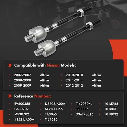 A-Premium 2 x Front Inner Tie Rod Ends, Compatible with Nissan Altima 2007-2012 in Saudi Arabia