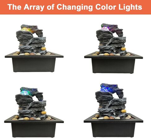 Mini Fountain Pump with LED Lights, Ultra Quiet Submersible Water Pump with Switch for Aquarium, Small Fish Tank, Pet Water Fountain, Tabletop Fountains, Water Gardens and Hydroponic Systems in Kuwait