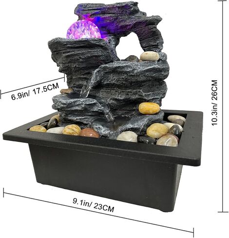 Mini Fountain Pump with LED Lights, Ultra Quiet Submersible Water Pump with Switch for Aquarium, Small Fish Tank, Pet Water Fountain, Tabletop Fountains, Water Gardens and Hydroponic Systems in Kuwait
