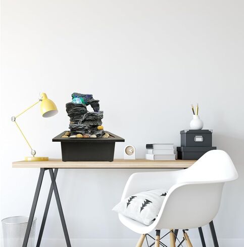 Mini Fountain Pump with LED Lights, Ultra Quiet Submersible Water Pump with Switch for Aquarium, Small Fish Tank, Pet Water Fountain, Tabletop Fountains, Water Gardens and Hydroponic Systems in Kuwait