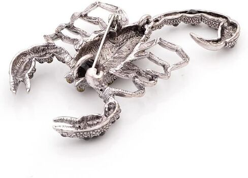 Rhinestone Scorpion Brooch for Women Men Crystal Animal Lapel Pins Suit Clothes Jewelry Accessories Boutonniere for Hat Tie Vintage Art Deco Birthday Xmas Fashion Punk Gift for Boyfriend in Saudi Arabia