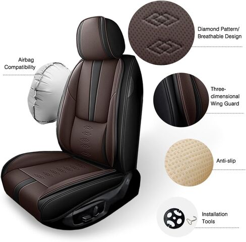 Car Seat Covers for Hyundai IONIQ 9 2026,Waterproof Leather Seat Covers 5-Seats Standard,Car Interior Accessories with Airbag,Seat Protectors for IONIQ 9(Black+Gray) in Saudi Arabia