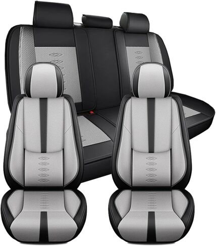 Car Seat Covers for Hyundai IONIQ 9 2026,Waterproof Leather Seat Covers 5-Seats Standard,Car Interior Accessories with Airbag,Seat Protectors for IONIQ 9(Black+Gray) in Saudi Arabia
