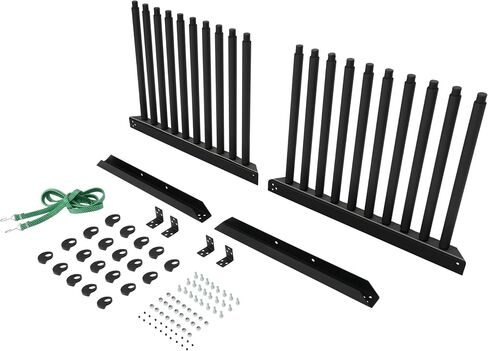 KUAFU Universal 5-Lite Truck Bed الزجاج الأمامي رف المحمول 5 فتحة نافذة حامل الزجاج الأمامي شاحنة الرف ث / منصات الرغوة المطاطية وأقفال الصاري، رف نقل الزجاج وإدارته in Saudi Arabia