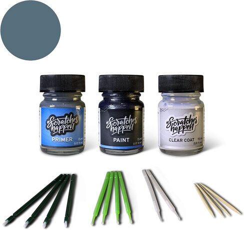 مجموعة طلاء ScratchesHappen Exact-Match Touch Up - أزرق معدني باسيفيك (8R3) لسيارة Toyota - المفضل (طلاء + طبقة شفافة + برايمر) in Saudi Arabia