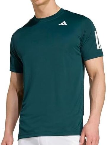 تيشيرت التنس Club 3-Stripe للرجال من adidas - Aurora Ivy (كبير) in Saudi Arabia